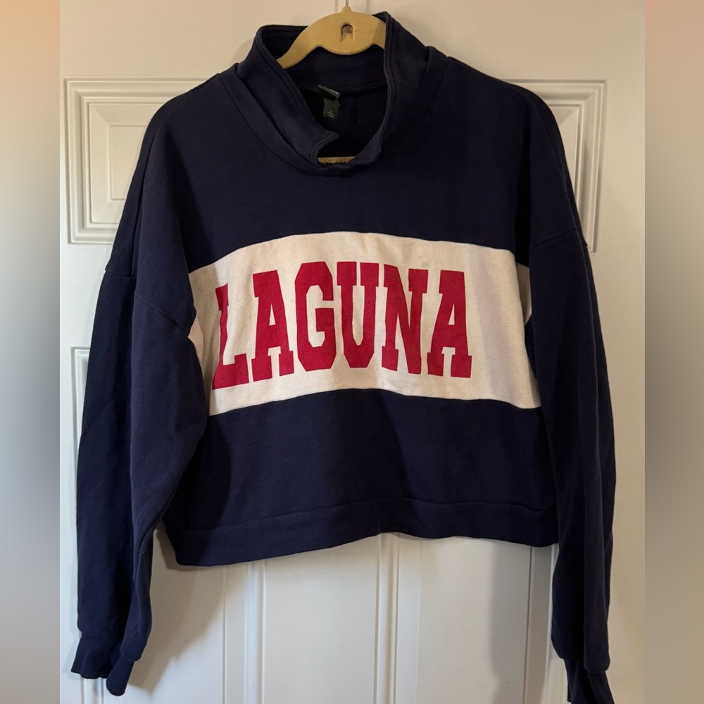 Wild Fable Navy and Red Laguna Sweatshirt
